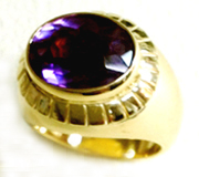 Gold Amethyst Ring 